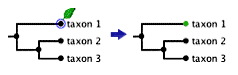 marking a leaf node